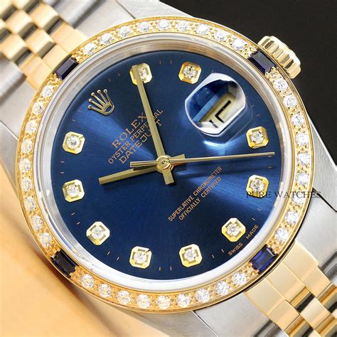 rolex uhren mit saphiren gold|rolex yellow gold watch.